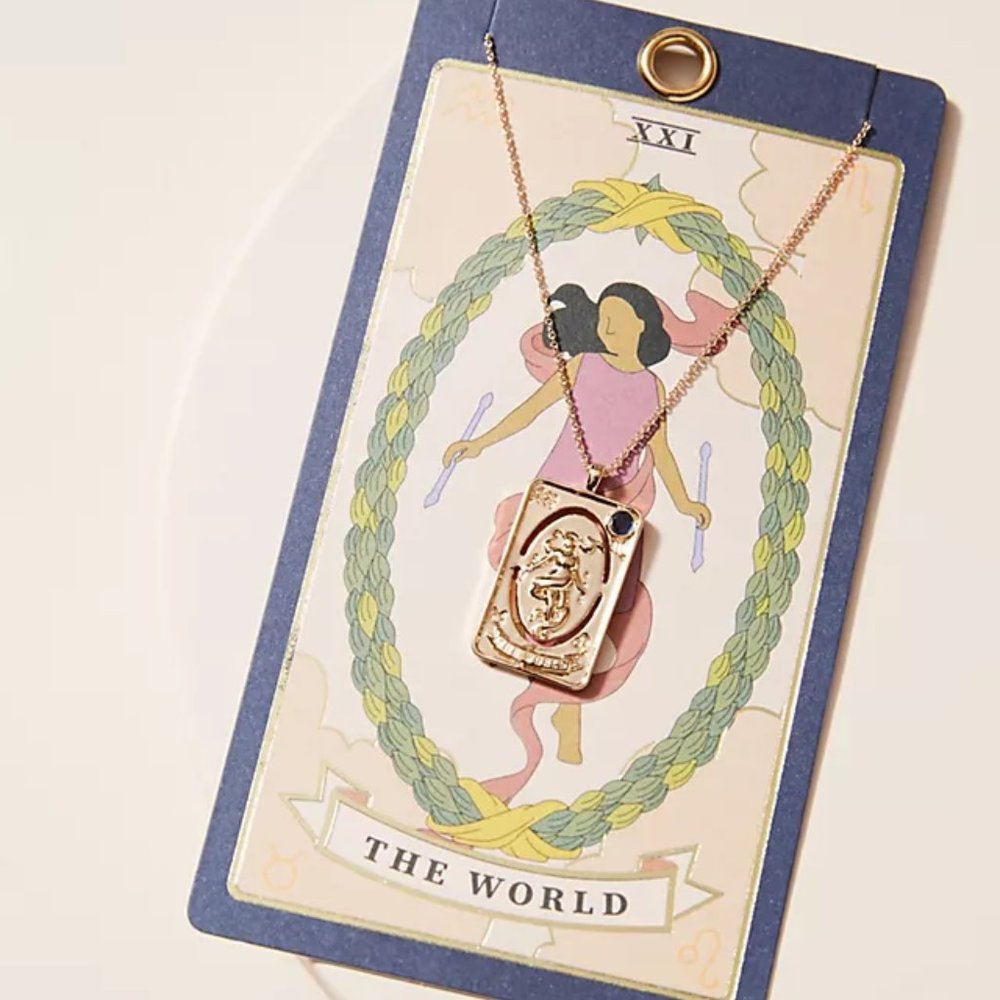 NWT ANTHROPOLOGIE Tarot Card Pendant Necklace - Picture 5 of 7